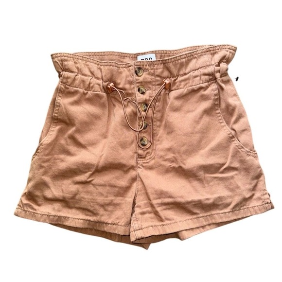 BDG Urban Outfitters Women's XS‎ Brown Paperbag Shorts High-Waisted Casual NWOT - Picture 1 of 6